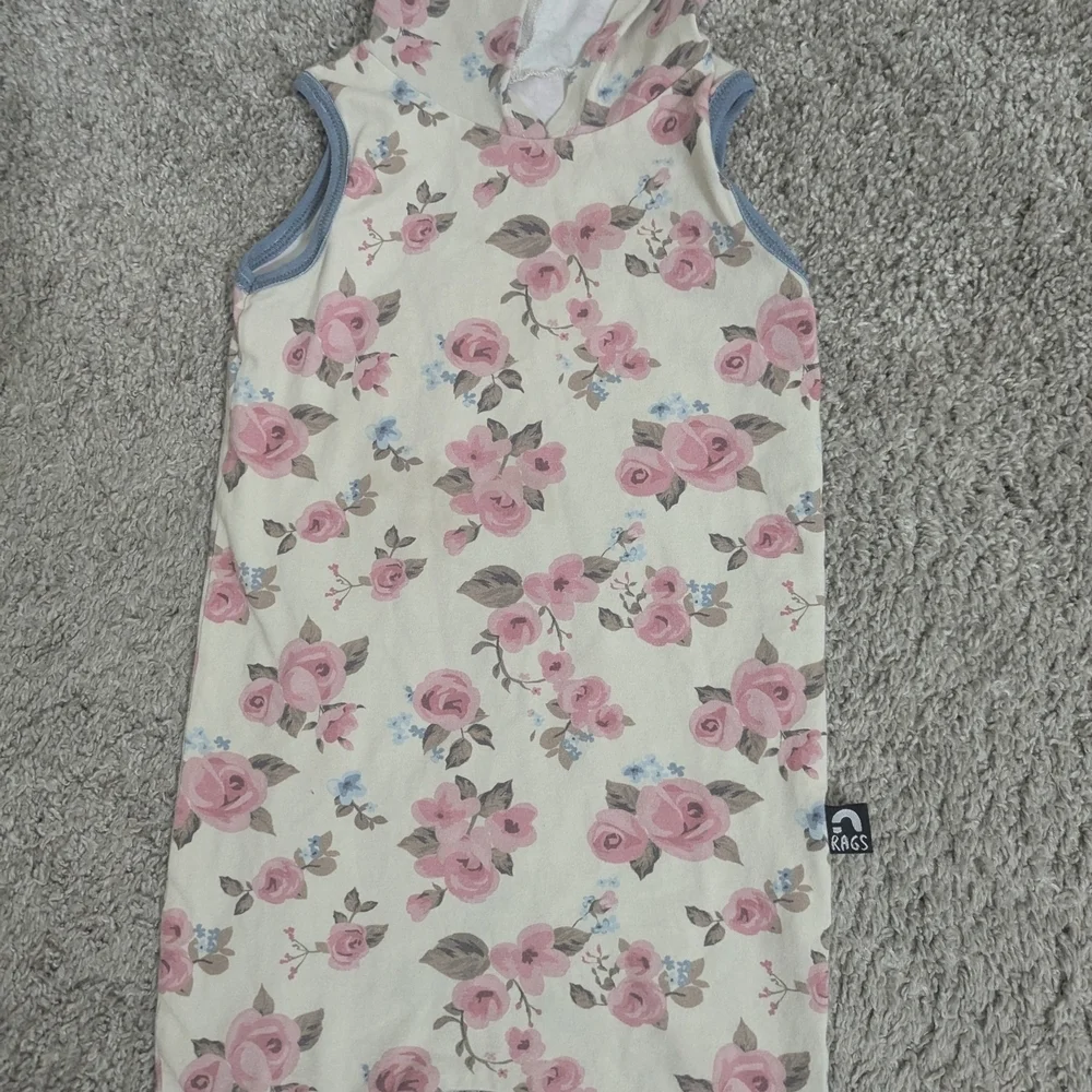 RAGS Floral Hooded Onesie